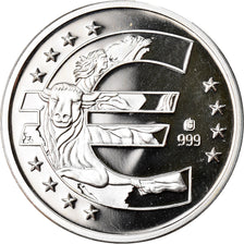 Duitsland, Medaille, 10 ans de l'Euro, Politics, Society, War, 2010, FDC, Zilver