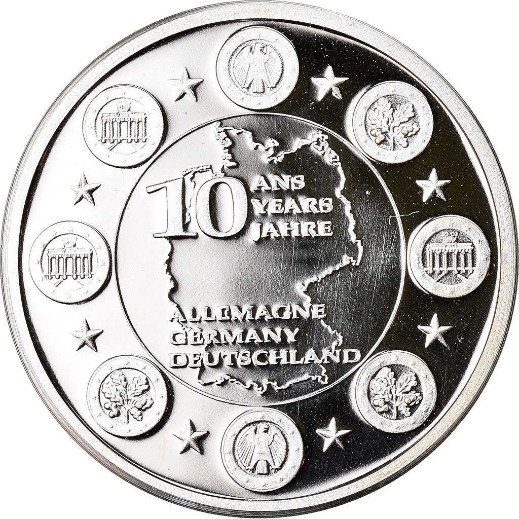Germany, Medal, 10 ans de l'Euro, Politics, Society, War, 2010, MS(65-70)
