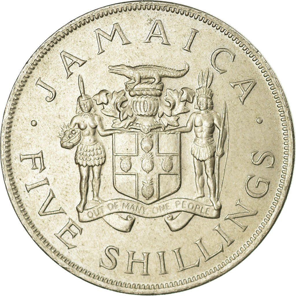 Coin, Jamaica, Elizabeth II, 5 Shilling, Undated (1966), Franklin Mint