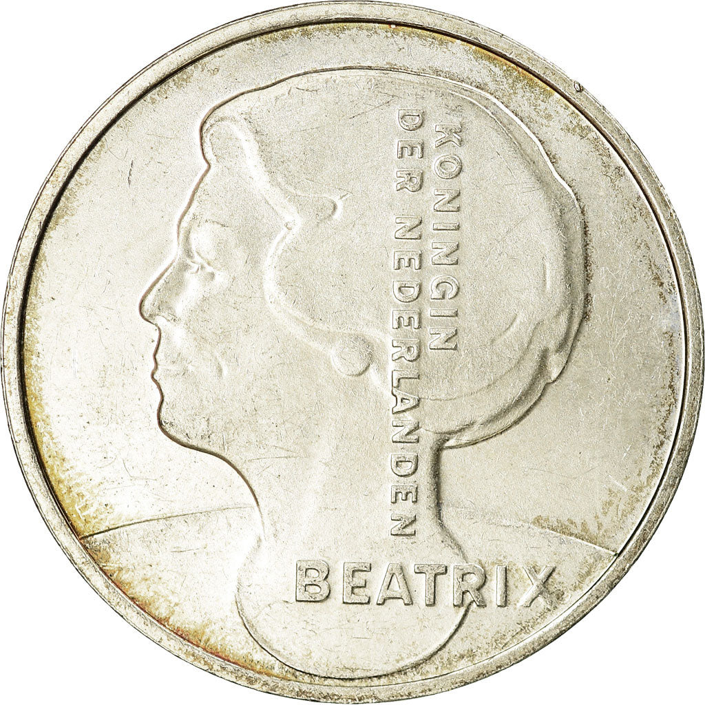 Coin, Netherlands, Beatrix, 10 Gulden, 1996, AU(55-58), Silver, KM:223