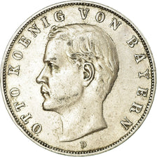 Monnaie, Etats allemands, BAVARIA, Otto, 3 Mark, 1913, Munich, TTB+, Argent