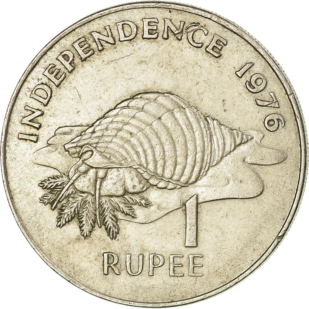 Coin, Seychelles, Rupee, 1976, British Royal Mint, EF(40-45), Copper-nickel