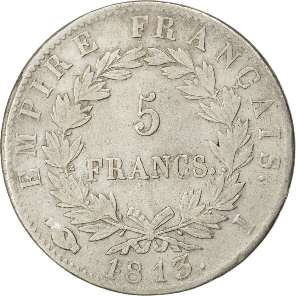 FRANCE, Napoléon I, 5 Francs, 1813, Limoges, KM #694.7, VF(30-35), Silver, G...