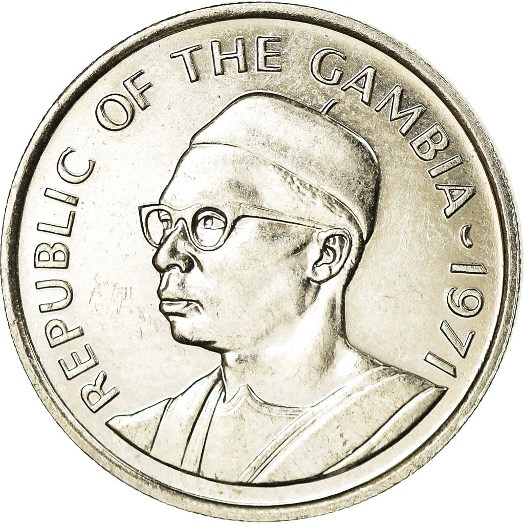Coin, GAMBIA, THE, 25 Bututs, 1971, AU(55-58), Copper-nickel, KM:11