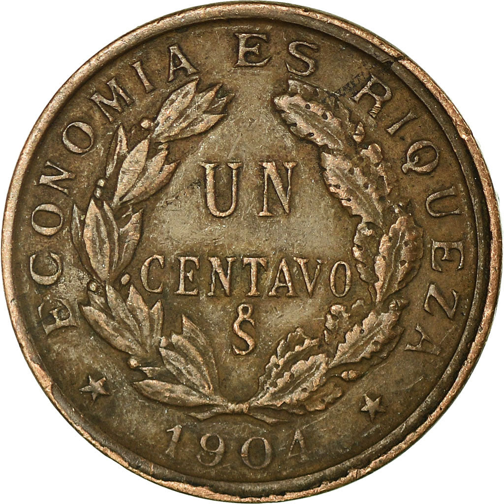 Moneda, Chile, Centavo, 1904, Santiago, BC+, Cobre, KM:161.1