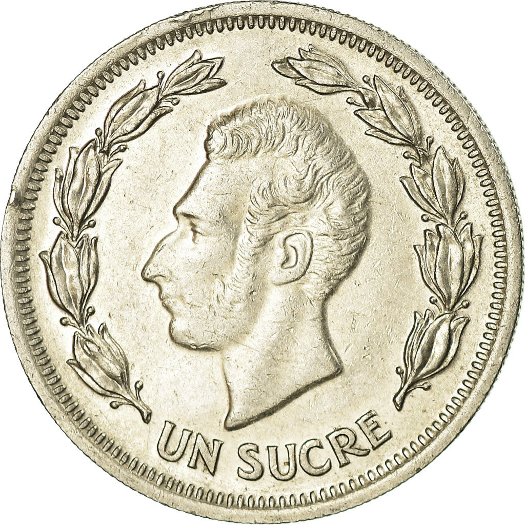Coin, Ecuador, Sucre, Un, 1974, AU(55-58), Nickel Clad Steel, KM:83