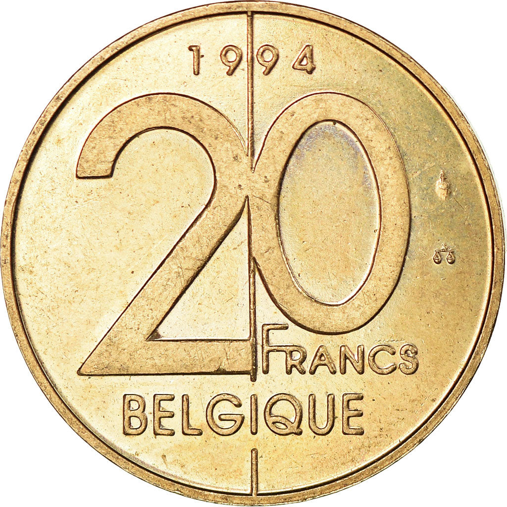 Moneta, Belgio, Albert II, 20 Francs, 20 Frank, 1994, Brussels, SPL-