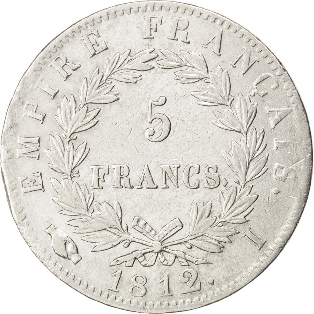 Coin, France, Napoléon I, 5 Francs, 1812, Limoges, EF(40-45), Silver, KM:694.7