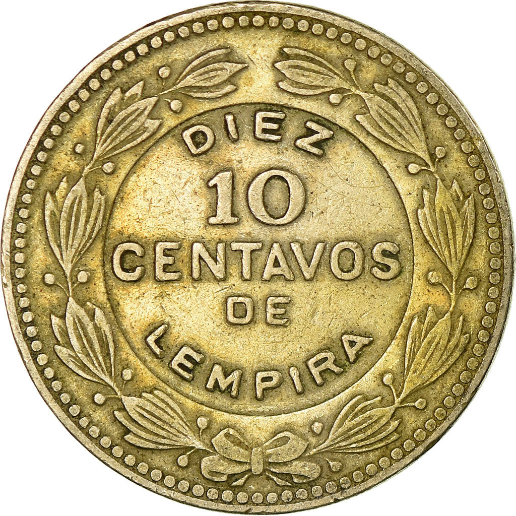 Moneta, Honduras, 10 Centavos, 1954, BB, Rame-nichel, KM:76.2