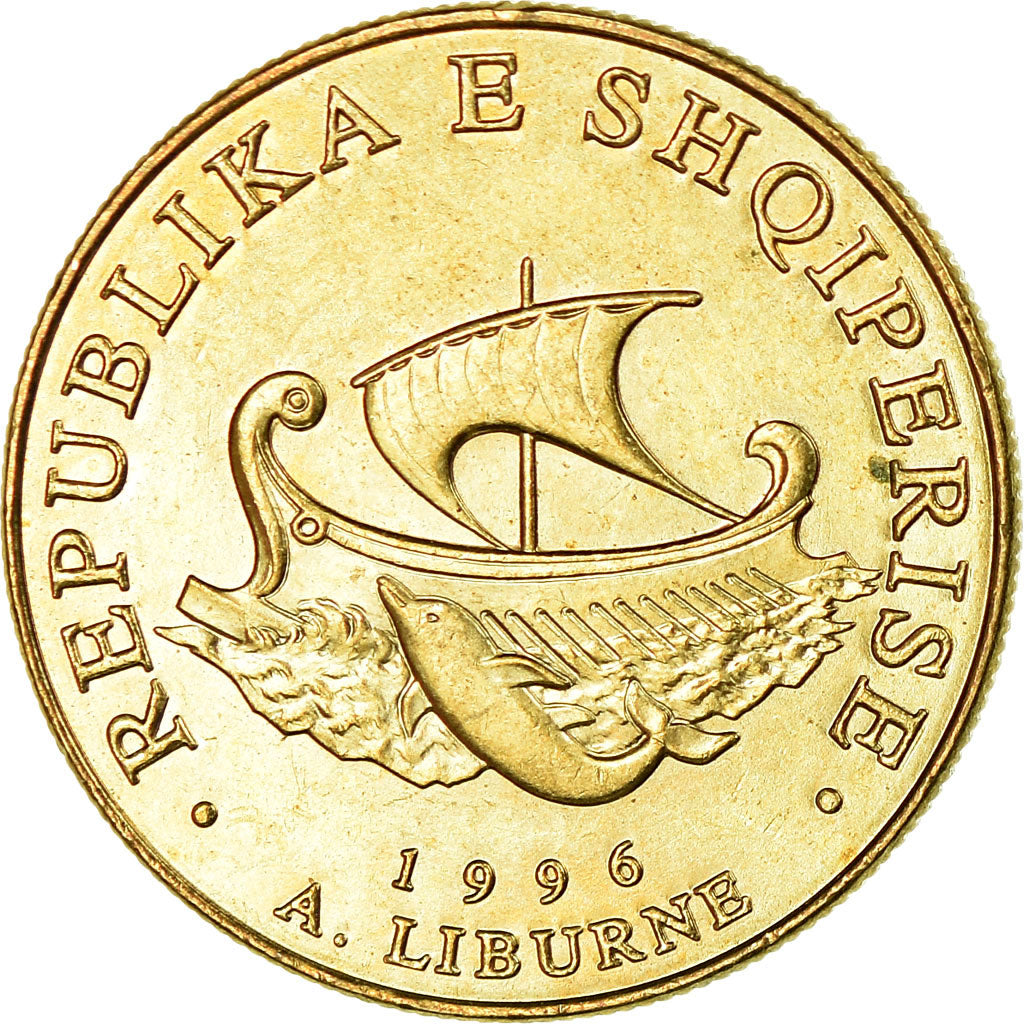 Coin, Albania, 20 Leke, 1996, Rome, MS(60-62), Aluminum-Bronze, KM:78