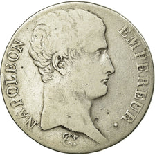 Moneda, Francia, Napoléon I, 5 Francs, 1805, Bordeaux, BC+, Plata, KM:662.8