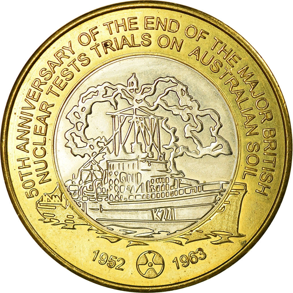 Australia, 5 Dollars, Touristic token, 50ème anniversaire de la fin des essais