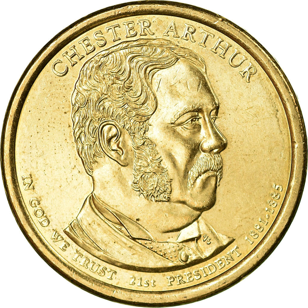 Coin, United States, Dollar, 2012, U.S. Mint, Denver, Chester Arthur, EF(40-45)
