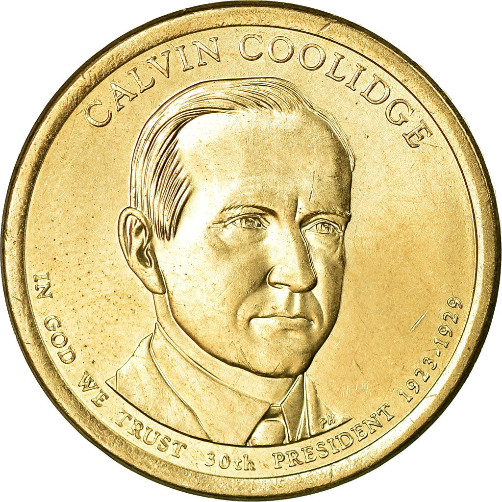 Coin, United States, Dollar, 2014, Philadelphia, Calvin Coolidge, AU(55-58)