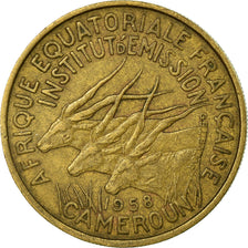 Münze, Kamerun, 25 Francs, 1958, Paris, S+, Aluminum-Bronze, KM:12