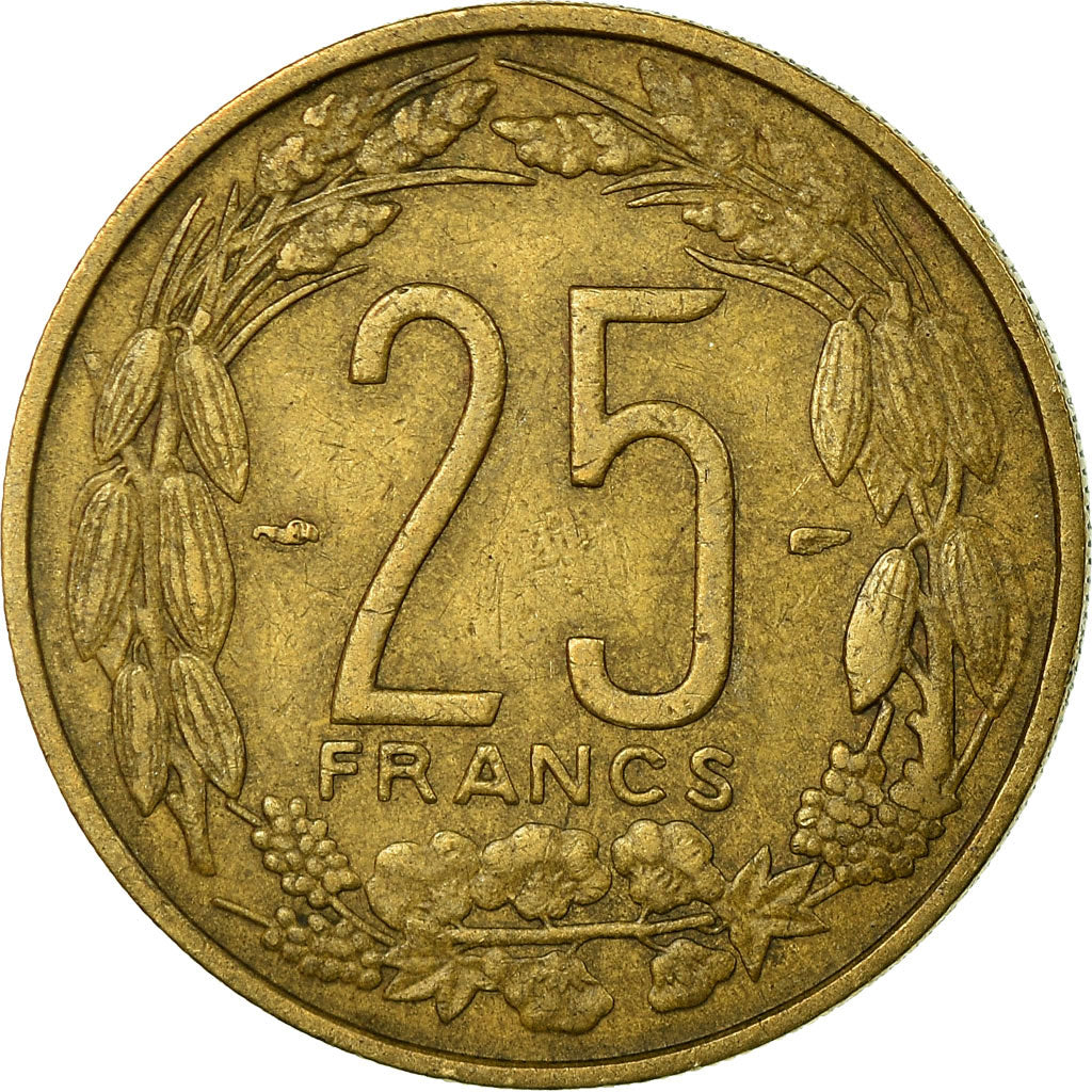 Münze, Kamerun, 25 Francs, 1958, Paris, S+, Aluminum-Bronze, KM:12