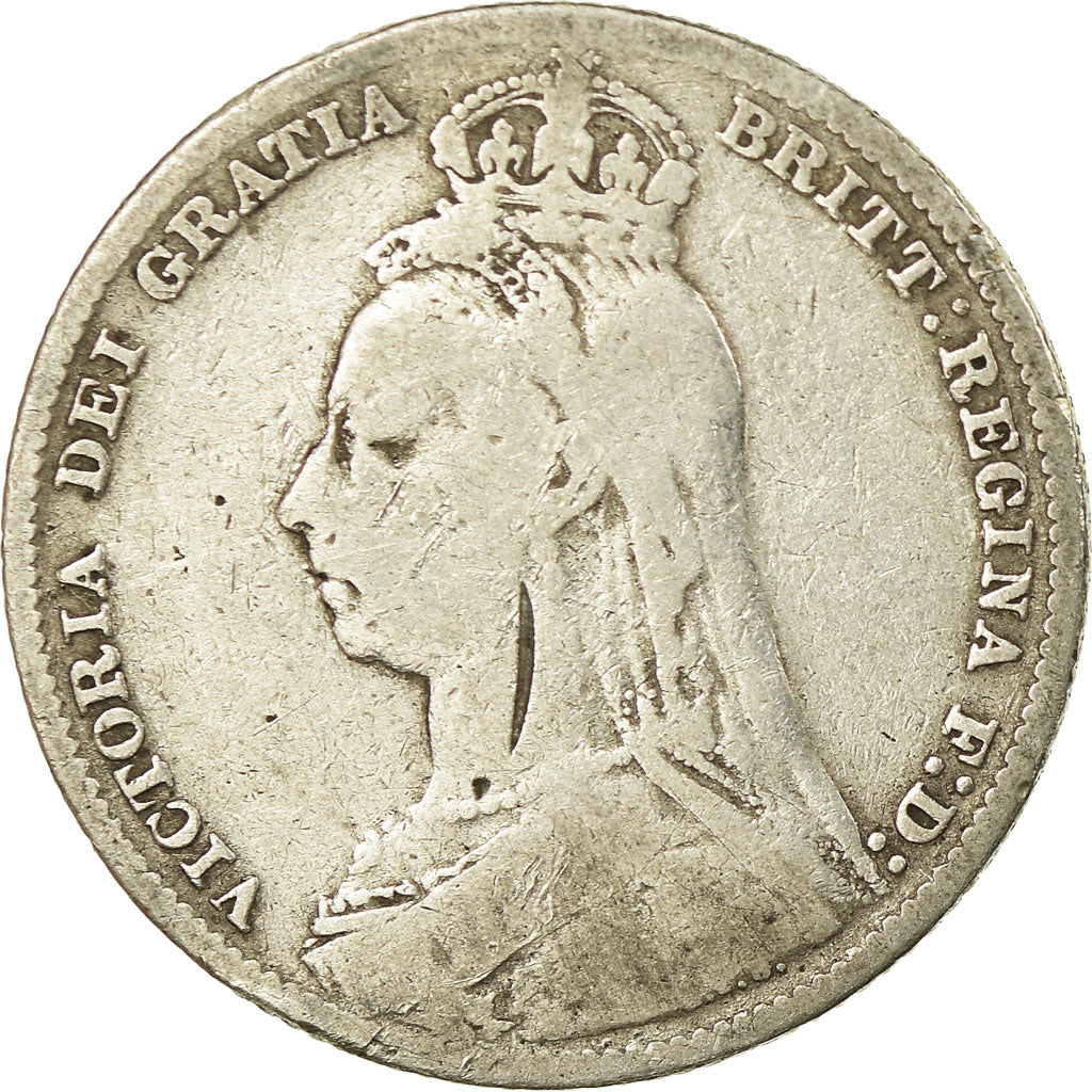 Coin, Great Britain, Victoria, Shilling, 1889, F(12-15), Silver, KM:774