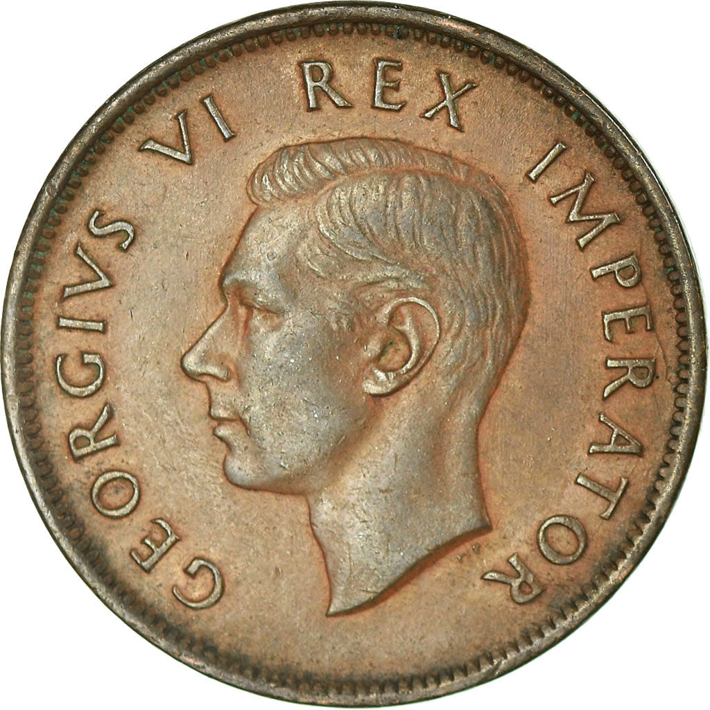 Coin, South Africa, George VI, 1/2 Penny, 1941, EF(40-45), Bronze, KM:24
