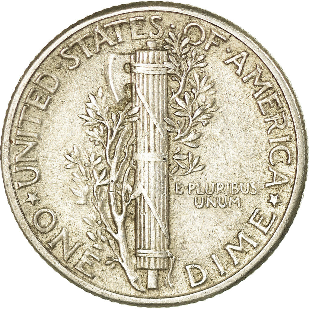 Coin, United States, Mercury Dime, Dime, 1945, U.S. Mint, Philadelphia