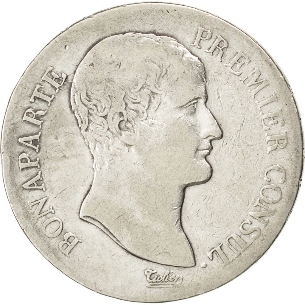 FRANCE, 5 Francs, 1803, Paris, KM #650.1, VF(30-35), Silver, Gadoury #577, 24.93