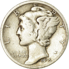 Moneda, Estados Unidos, Mercury Dime, Dime, 1935, U.S. Mint, Philadelphia, BC+