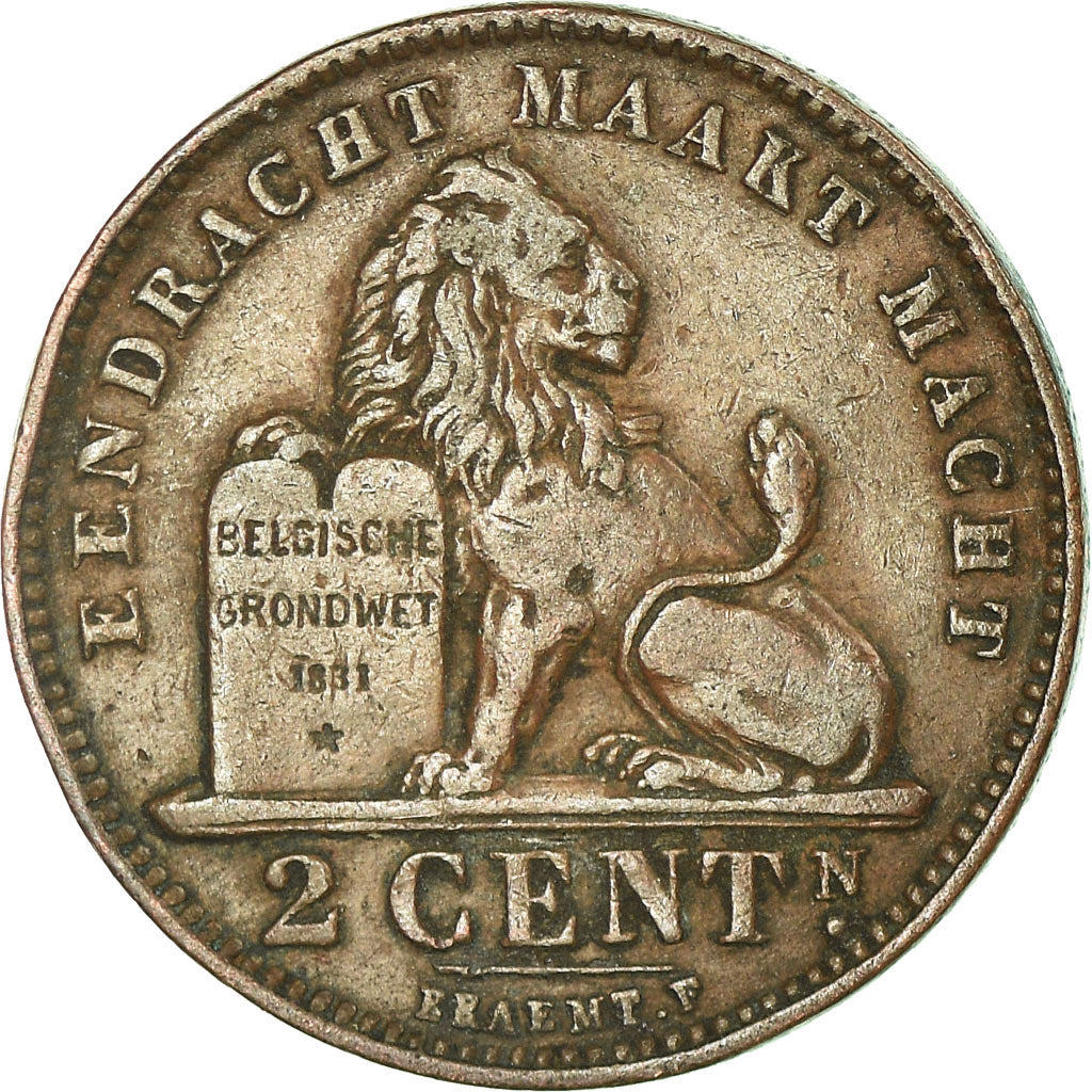 Moeda, Bélgica, 2 Centimes, 1909, EF(40-45), Cobre, KM:36