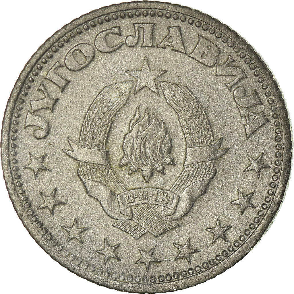 Coin, Yugoslavia, 5 Dinara, 1945, EF(40-45), Zinc, KM:28