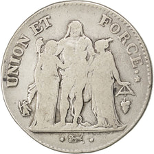 FRANCE, Union et Force, 5 Francs, 1799, Perpignan, KM #639.8, VF(30-35),...