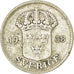 Moneta, Svezia, Gustaf V, 25 Öre, 1938, BB, Argento, KM:785
