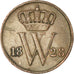 Moeda, Países Baixos, William I, Cent, 1828, Brussels, EF(40-45), Cobre, KM:47