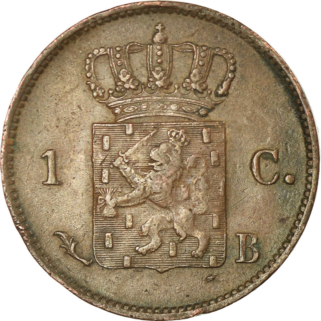 Moeda, Países Baixos, William I, Cent, 1828, Brussels, EF(40-45), Cobre, KM:47