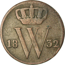 Coin, Netherlands, William I, 1/2 Cent, 1832, Brussels, VF(30-35), Copper, KM:51