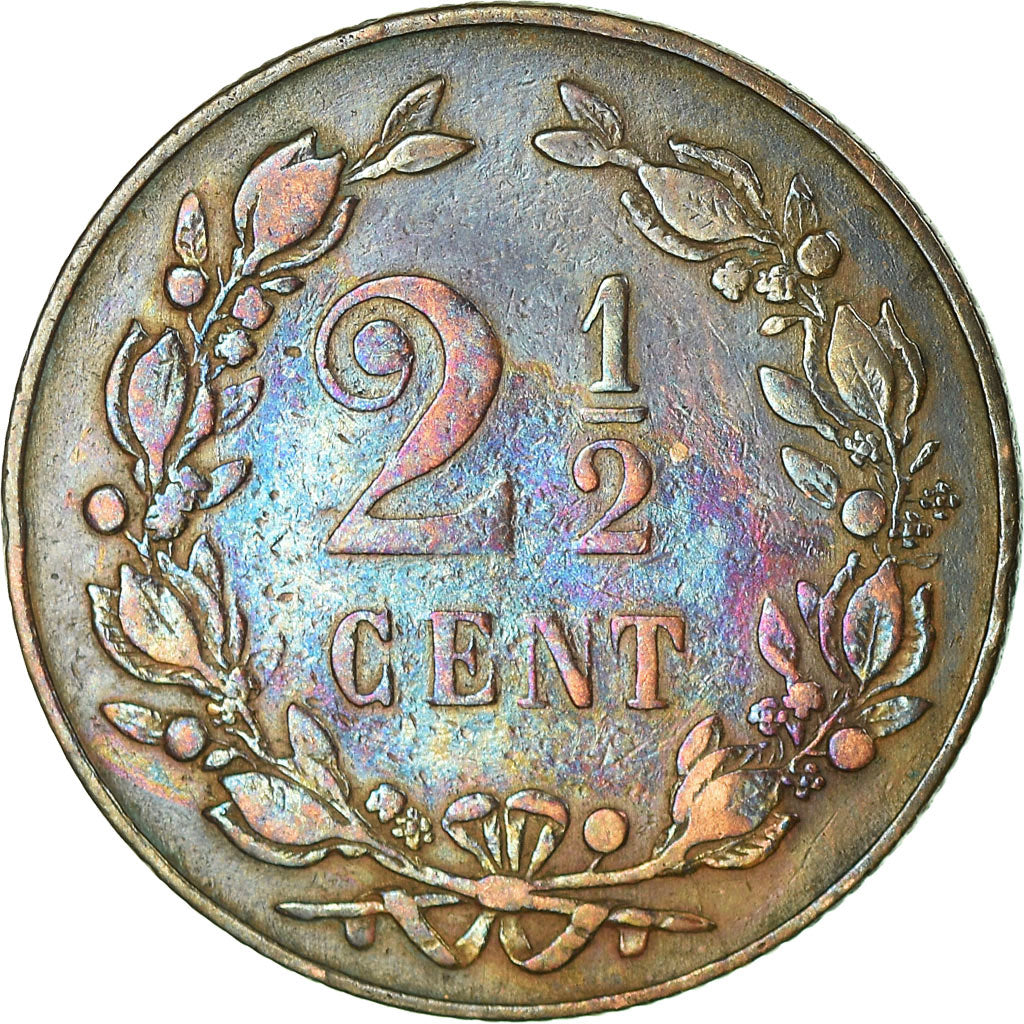 Munten, Nederland, Wilhelmina I, 2-1/2 Cent, 1898, ZF, Bronze, KM:108.2