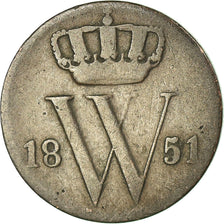 Monnaie, Pays-Bas, William III, 1/2 Cent, 1851, TB+, Cuivre, KM:90