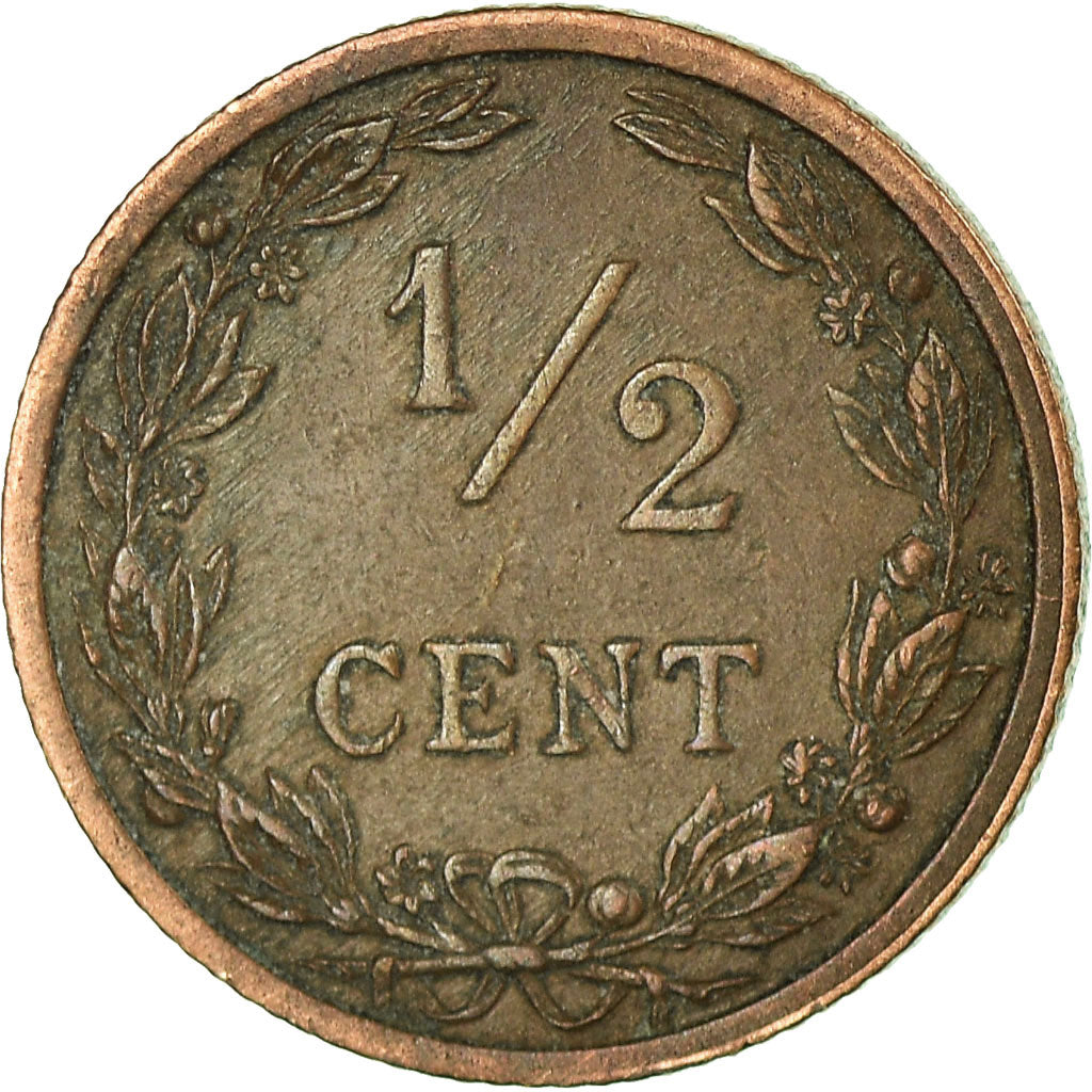 Moneta, Paesi Bassi, Wilhelmina I, 1/2 Cent, 1906, BB, Bronzo, KM:133