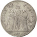 FRANCE, Union et Force, 5 Francs, 1796, Bordeaux, KM #639.5, VF(20-25), Silver,.