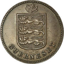 Coin, Guernsey, Double, 1933, Heaton, Birmingham, EF(40-45), Bronze, KM:11
