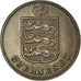 Coin, Guernsey, Double, 1933, Heaton, Birmingham, EF(40-45), Bronze, KM:11