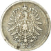 Coin, GERMANY - EMPIRE, Wilhelm I, 20 Pfennig, 1875, Munich, VF(30-35), Silver