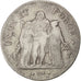 Directoire, 5 Francs Union et Force, An 5 A, KM 639.1