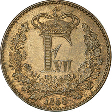 Coin, Denmark, Frederik VII, Skilling Rigsmont, 1856, EF(40-45), Bronze, KM:763