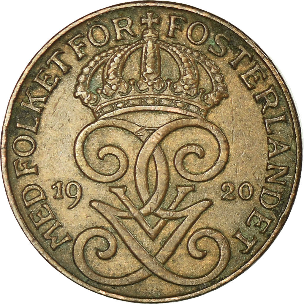 Coin, Sweden, Gustaf V, Ore, 1920, EF(40-45), Bronze, KM:777.2
