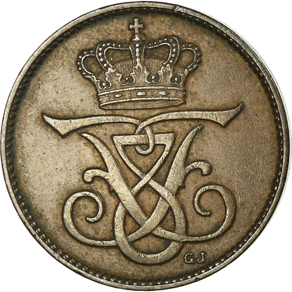 Moneda, Dinamarca, Frederik VIII, Ore, 1909, Copenhagen, MBC, Bronce, KM:804