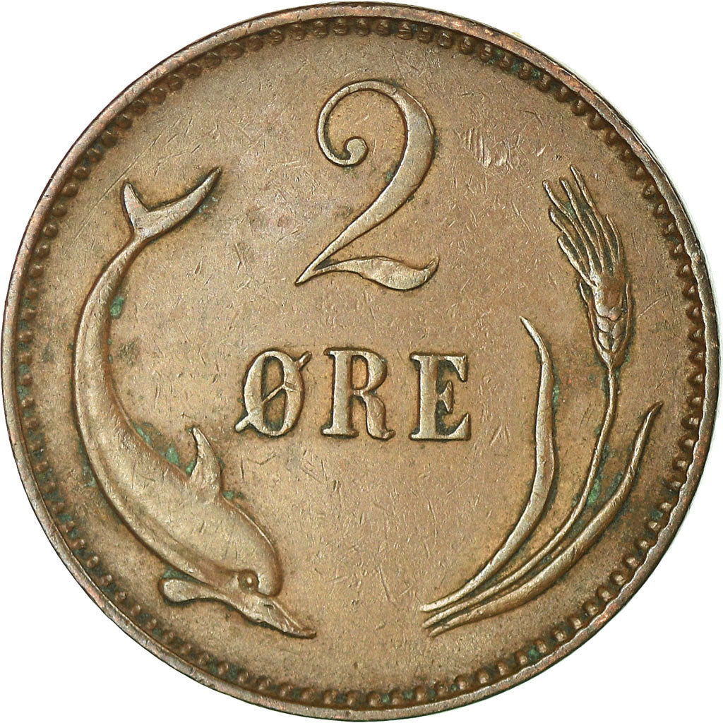 Münze, Dänemark, Christian IX, 2 Öre, 1899, Copenhagen, SS, Bronze, KM:793.2