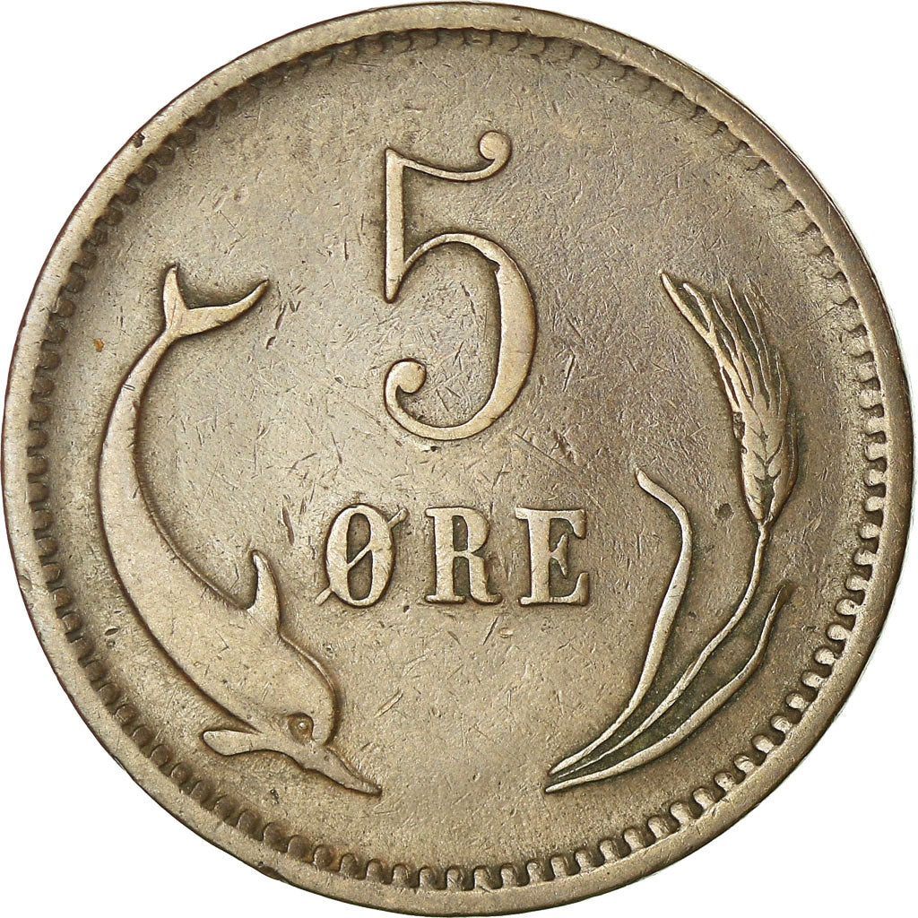 Monnaie, Danemark, Christian IX, 5 Öre, 1874, Copenhagen, TB+, Bronze, KM:794.1