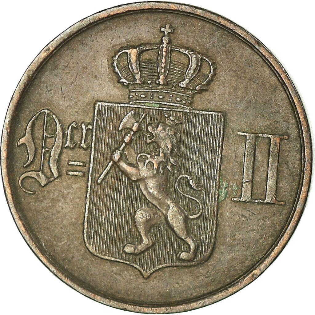 Moneta, Norvegia, Ore, 1884, SPL-, Bronzo, KM:352