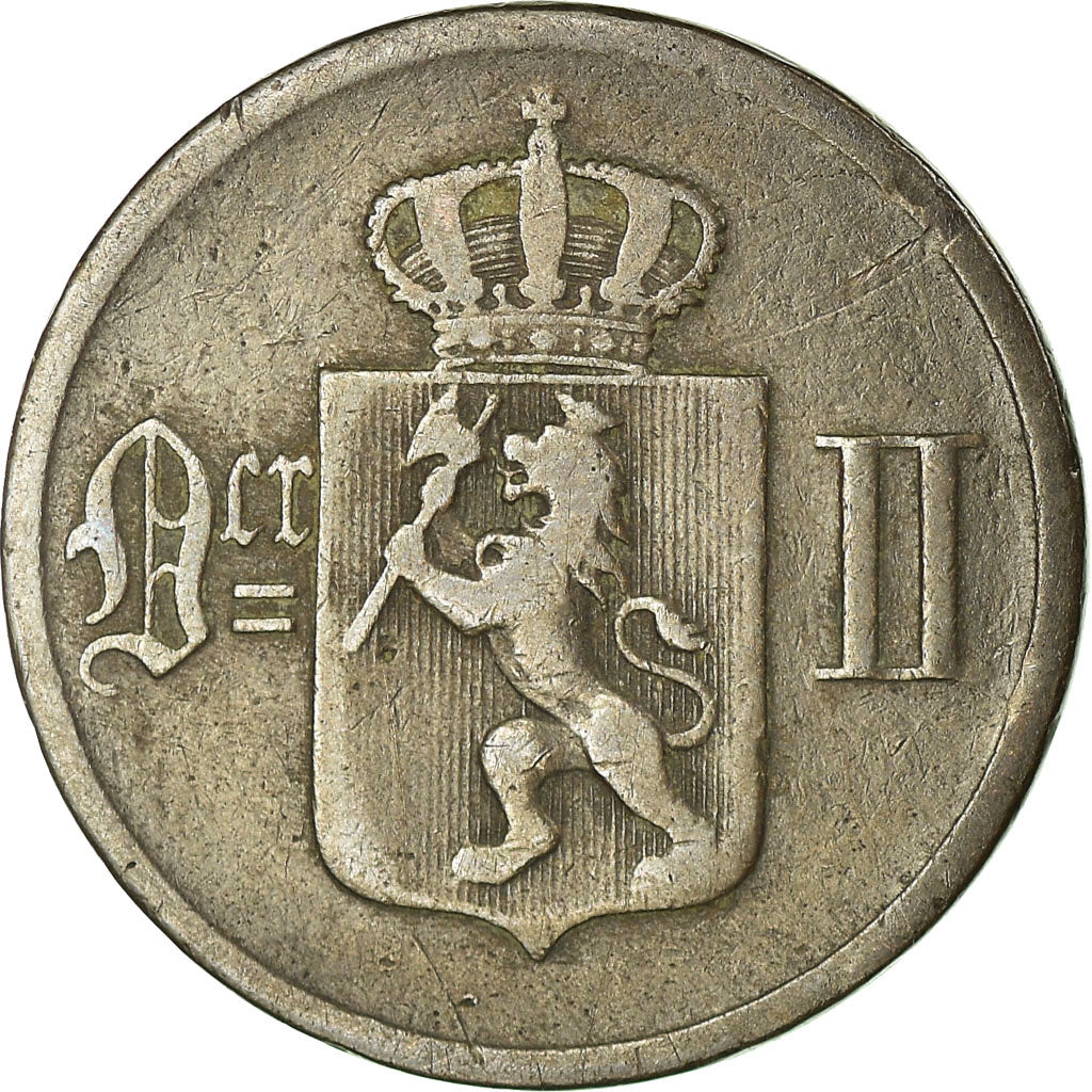 Moeda, Noruega, 2 Öre, 1876, VF(30-35), Bronze, KM:353
