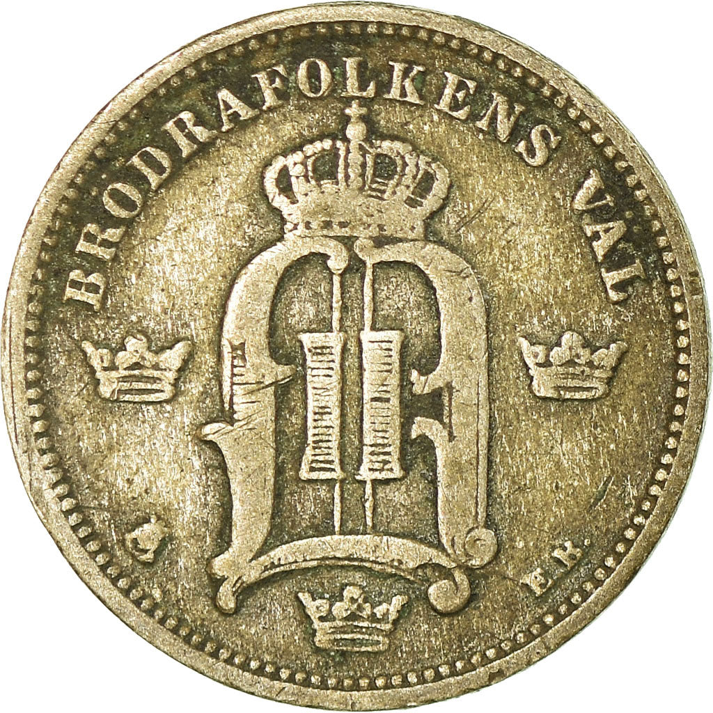 Coin, Sweden, Oscar II, 10 Öre, 1898, EF(40-45), Silver, KM:755