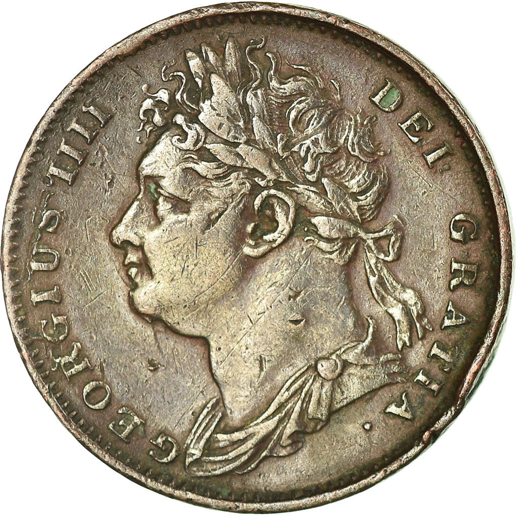 Coin, Great Britain, George IV, Farthing, 1821, EF(40-45), Copper, KM:677