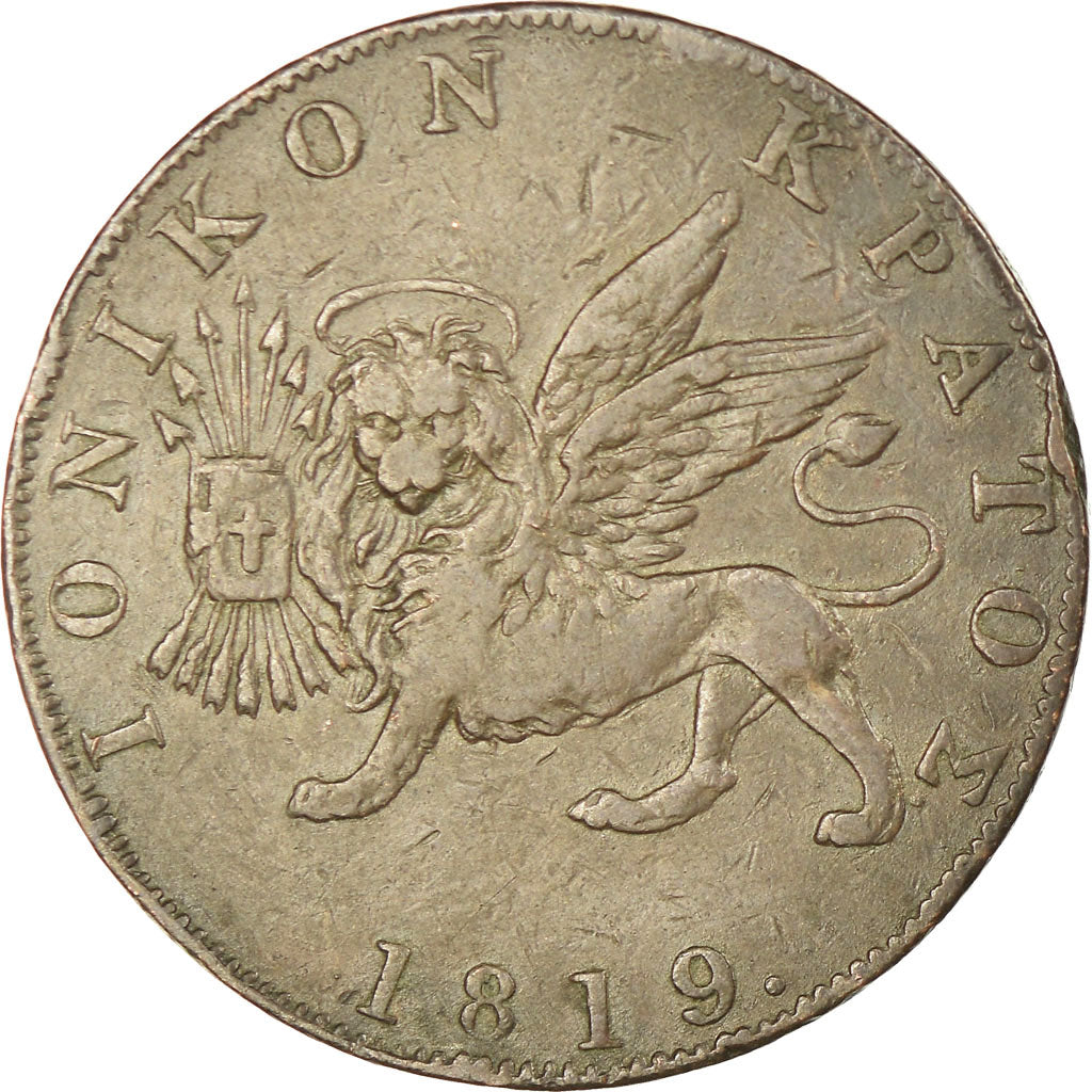 Coin, IONIAN ISLANDS, Obol, 1819, VF(30-35), Copper, KM:32
